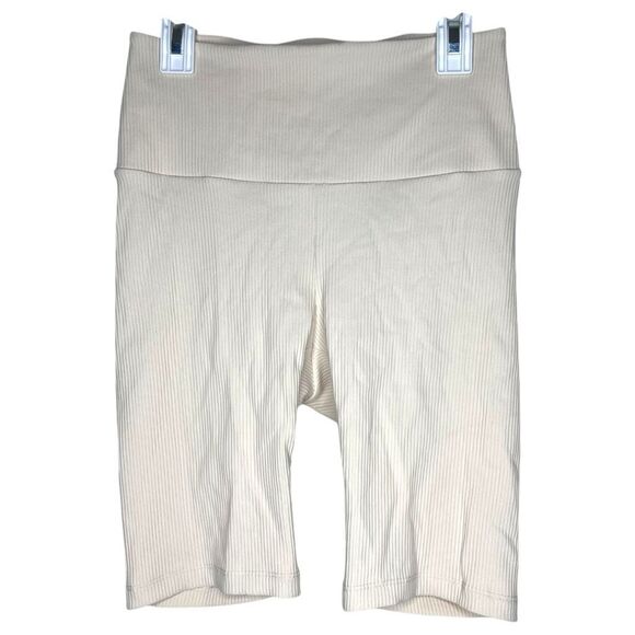 Susana Monaco Rib Biker Short in Cream Small - Picture 5 of 9